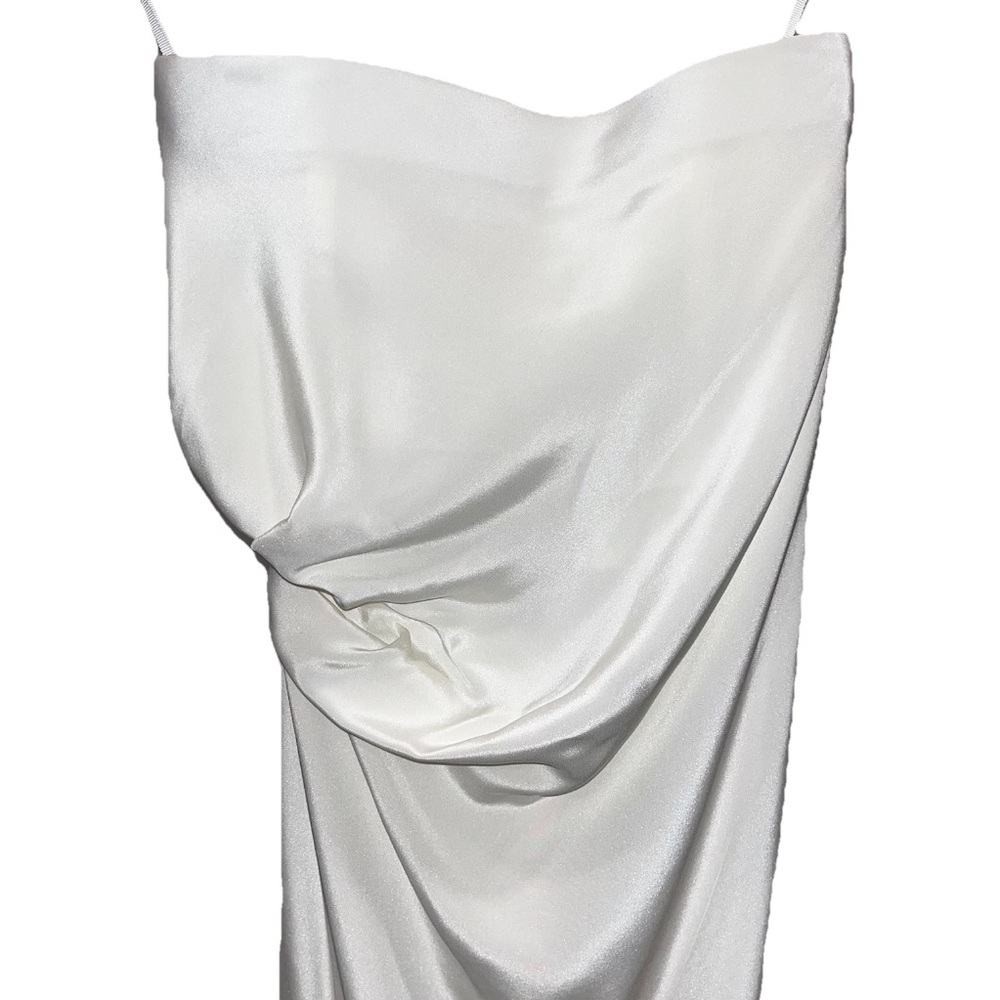 Christopher Esber White Maxi Dress Silk Strapless 6 Bridal Wedding Bride NWT ๐ก - Picture 5 of 13